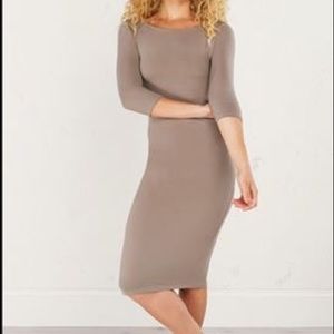 Beige Bodycon Dress from Akira